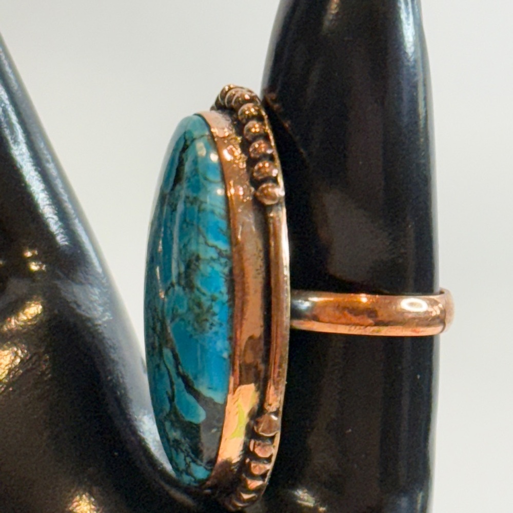 🆕 Big Turquoise in Copper Ring Size 8 - 🆕 - Picture 6 of 9